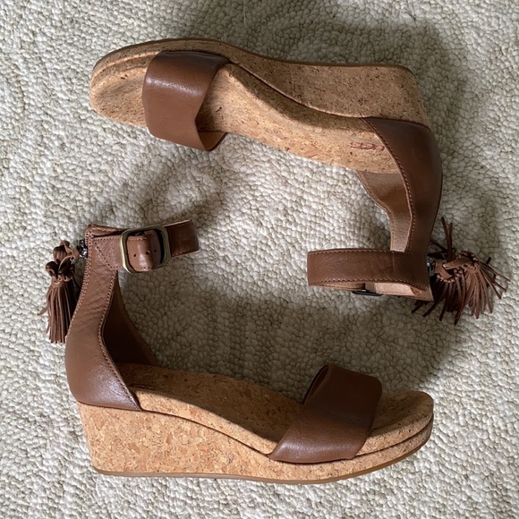 Ugg size 8 cork wedged heels! - Picture 1 of 6